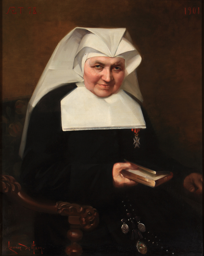 Portret van upperjuffrouwe Spruytte, overste van het Sint-Jansgodshuis