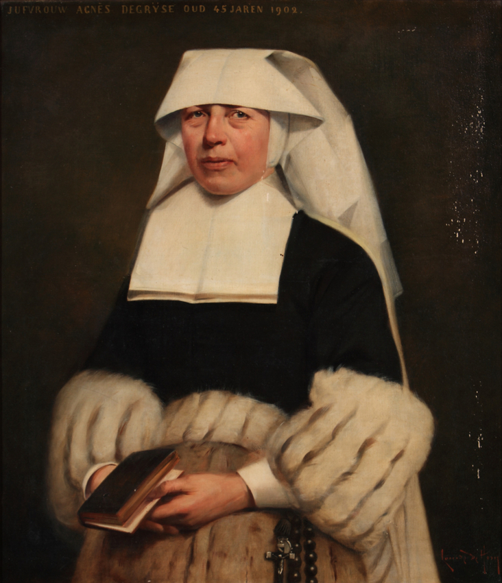 Portret van Agnes Degryse, overste van het O.L.Vrouwgasthuis