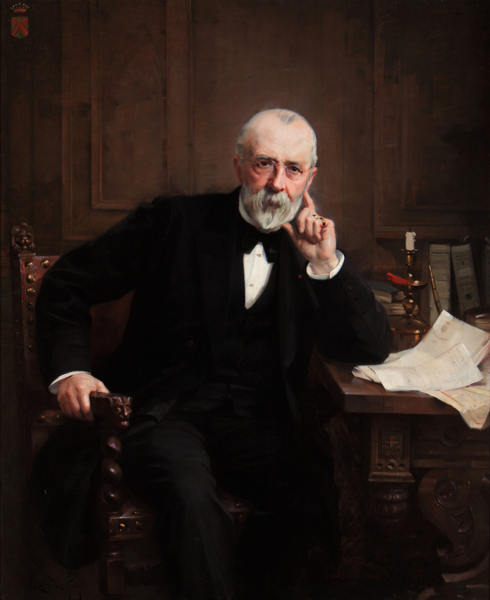 Portret van senator Arthur Surmont de Volsberghe, burgemeester van Ieper